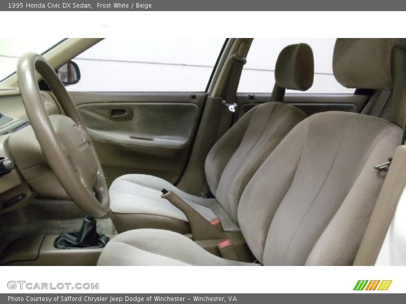 Frost White / Beige 1995 Honda Civic DX Sedan