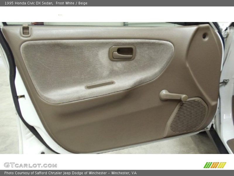Frost White / Beige 1995 Honda Civic DX Sedan