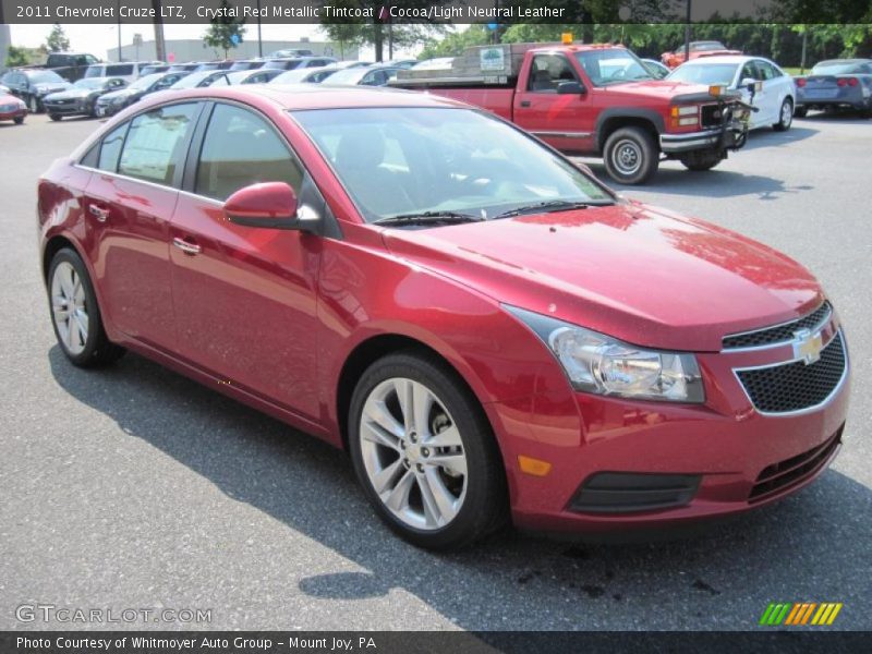 Crystal Red Metallic Tintcoat / Cocoa/Light Neutral Leather 2011 Chevrolet Cruze LTZ