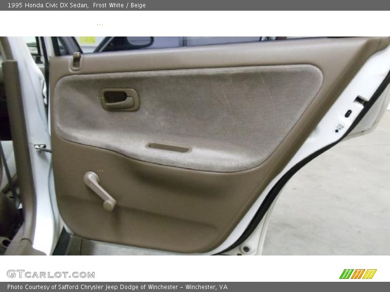 Frost White / Beige 1995 Honda Civic DX Sedan