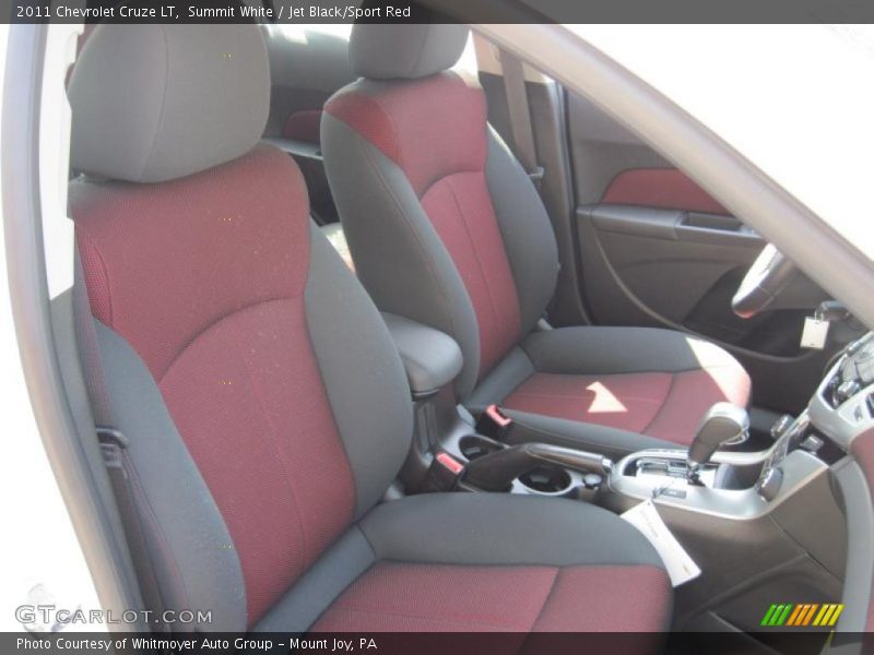 Summit White / Jet Black/Sport Red 2011 Chevrolet Cruze LT