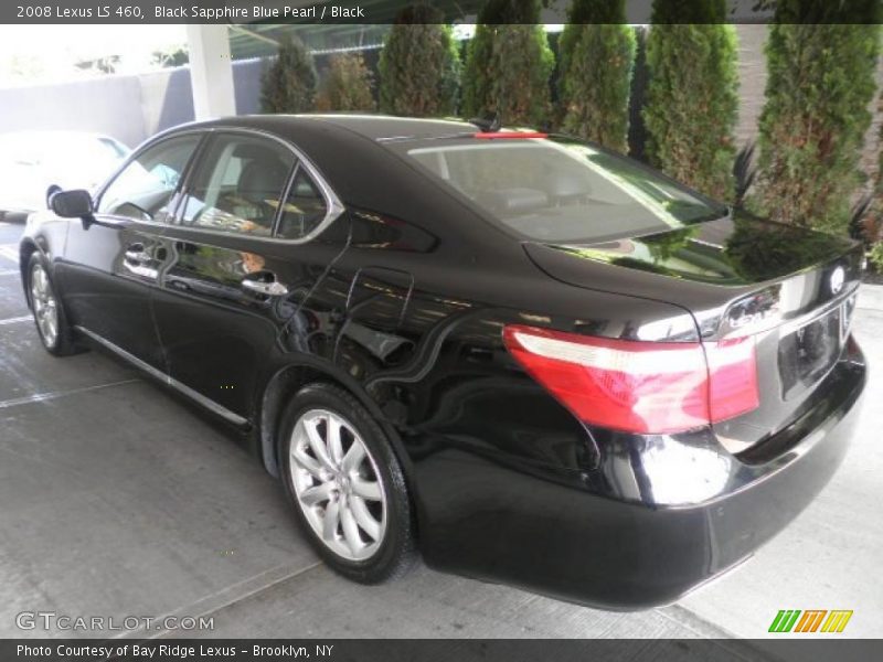Black Sapphire Blue Pearl / Black 2008 Lexus LS 460