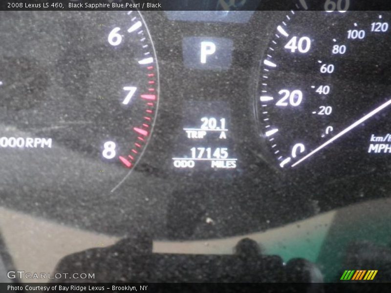 Black Sapphire Blue Pearl / Black 2008 Lexus LS 460