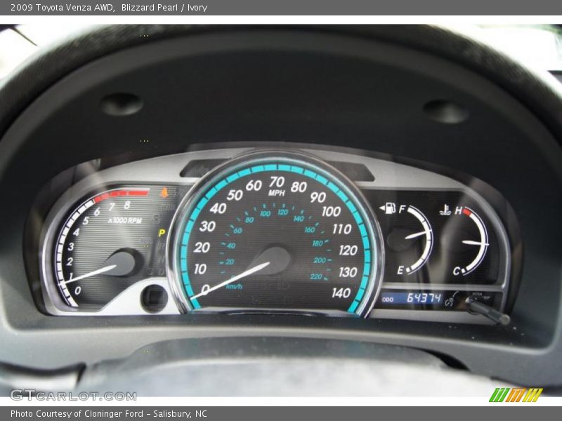  2009 Venza AWD AWD Gauges