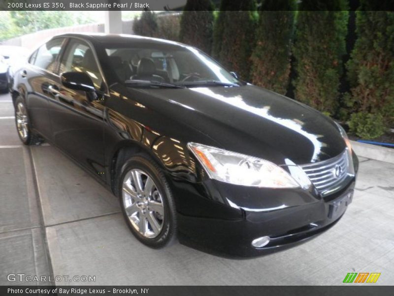 Black Sapphire Pearl / Black 2008 Lexus ES 350