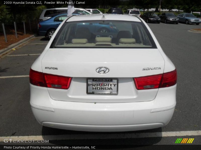 Powder White Pearl / Camel 2009 Hyundai Sonata GLS