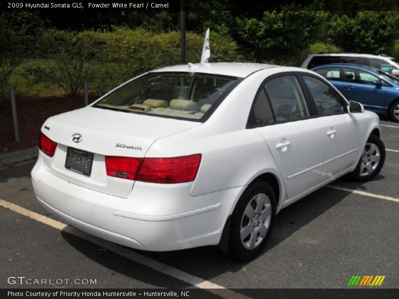 Powder White Pearl / Camel 2009 Hyundai Sonata GLS