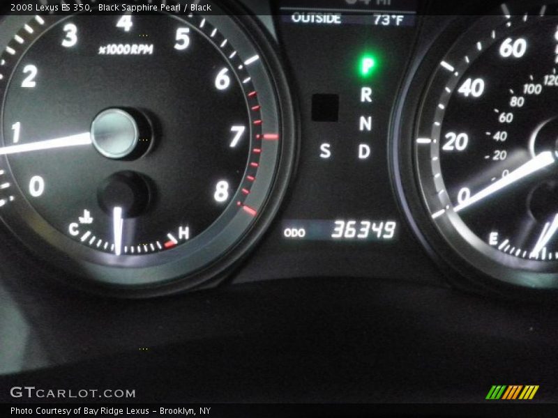 Black Sapphire Pearl / Black 2008 Lexus ES 350