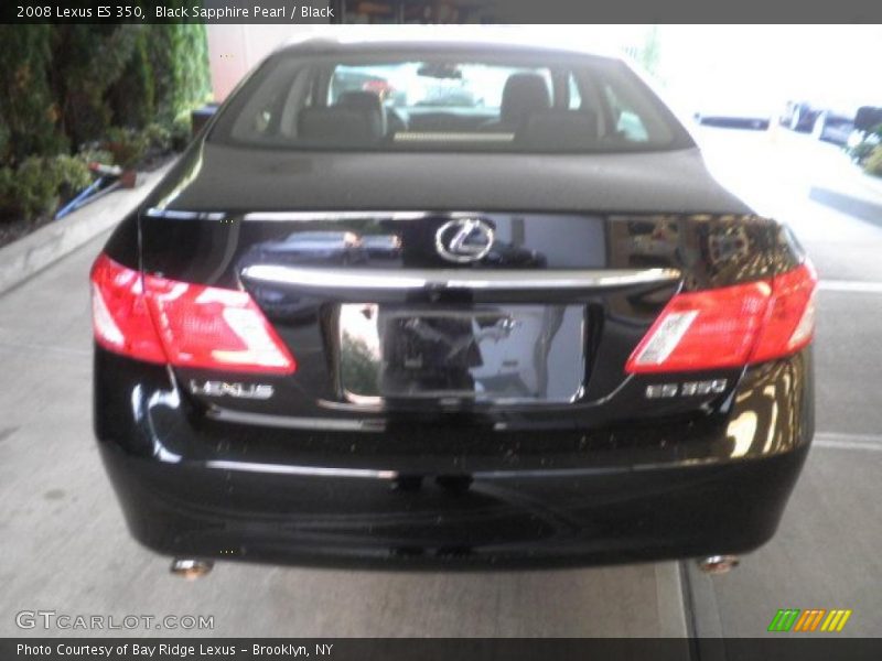 Black Sapphire Pearl / Black 2008 Lexus ES 350