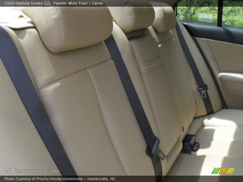 Powder White Pearl / Camel 2009 Hyundai Sonata GLS