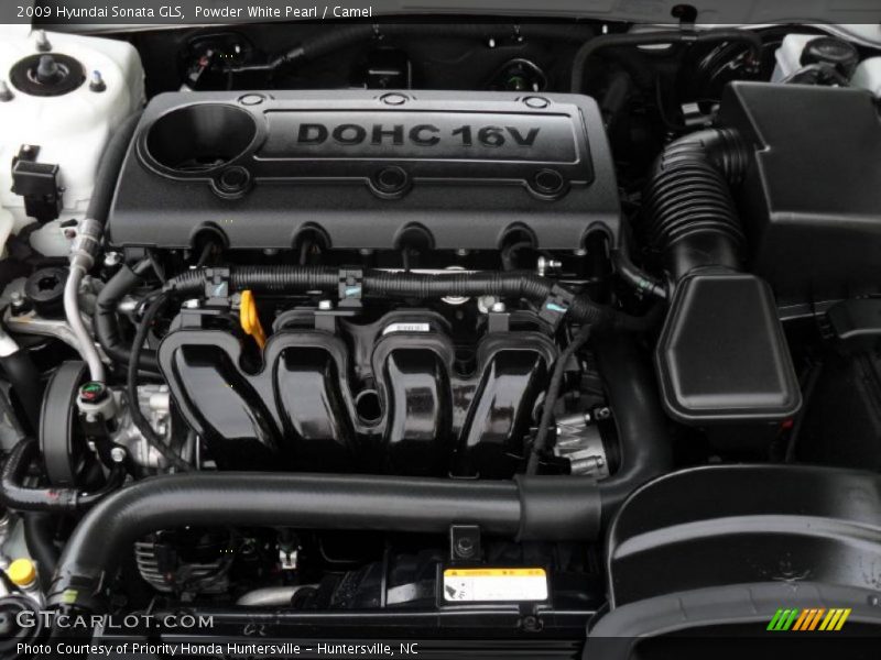 Powder White Pearl / Camel 2009 Hyundai Sonata GLS