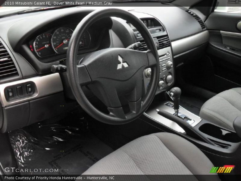 Dover White Pearl / Medium Gray 2010 Mitsubishi Galant FE