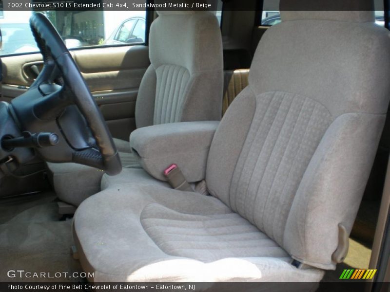  2002 S10 LS Extended Cab 4x4 Beige Interior