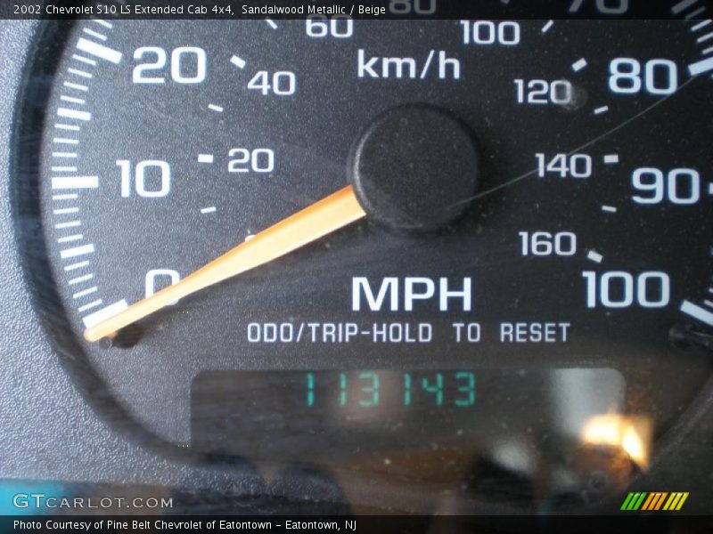 Sandalwood Metallic / Beige 2002 Chevrolet S10 LS Extended Cab 4x4