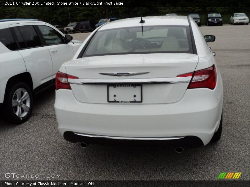 Stone White / Black/Light Frost Beige 2011 Chrysler 200 Limited