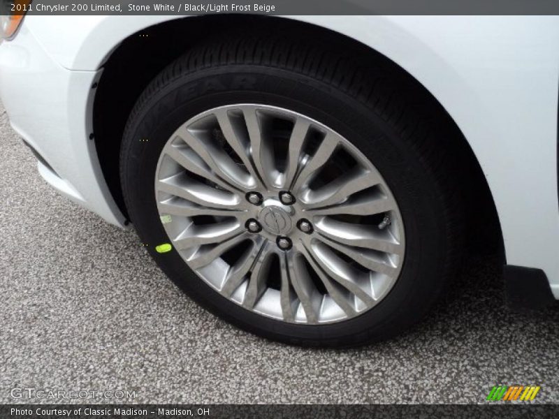 Stone White / Black/Light Frost Beige 2011 Chrysler 200 Limited