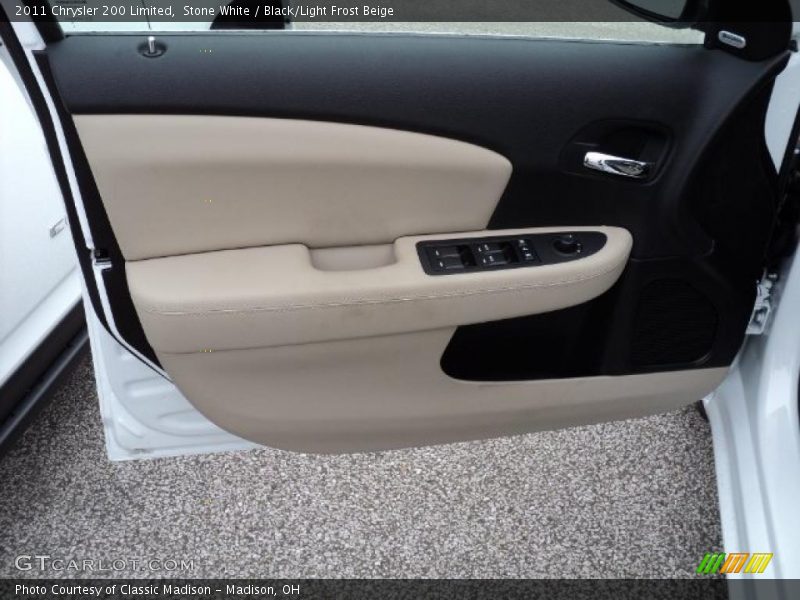 Stone White / Black/Light Frost Beige 2011 Chrysler 200 Limited