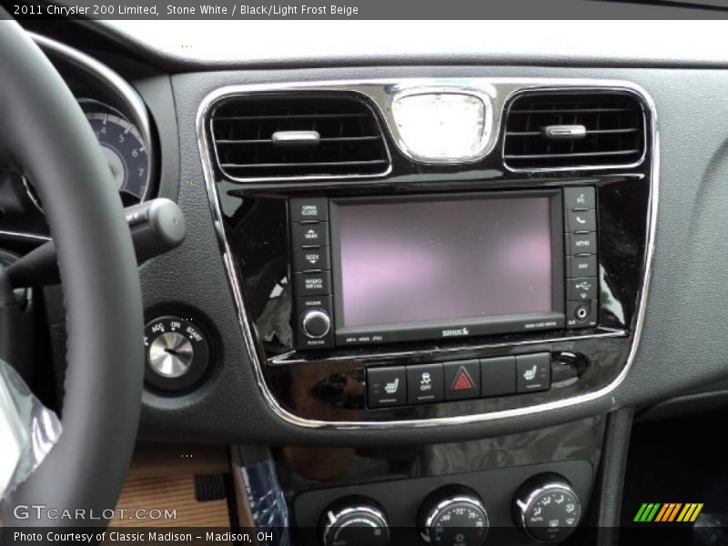 Stone White / Black/Light Frost Beige 2011 Chrysler 200 Limited