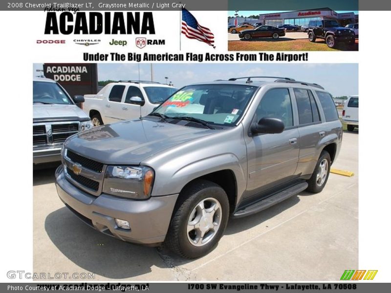 Graystone Metallic / Light Gray 2008 Chevrolet TrailBlazer LT