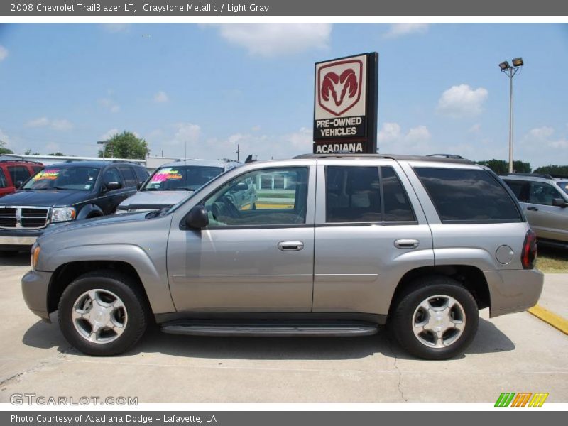 Graystone Metallic / Light Gray 2008 Chevrolet TrailBlazer LT