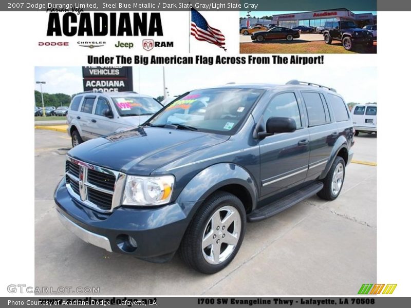 Steel Blue Metallic / Dark Slate Gray/Light Slate Gray 2007 Dodge Durango Limited