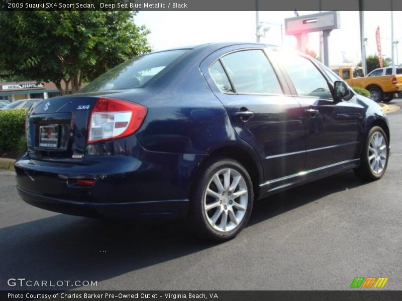 Deep Sea Blue Metallic / Black 2009 Suzuki SX4 Sport Sedan