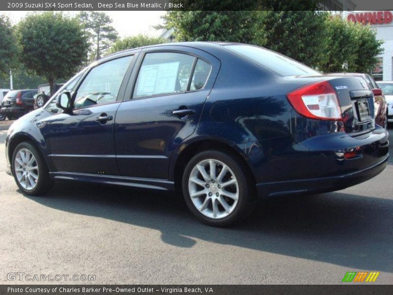 Deep Sea Blue Metallic / Black 2009 Suzuki SX4 Sport Sedan