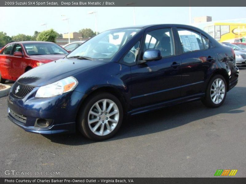 Deep Sea Blue Metallic / Black 2009 Suzuki SX4 Sport Sedan