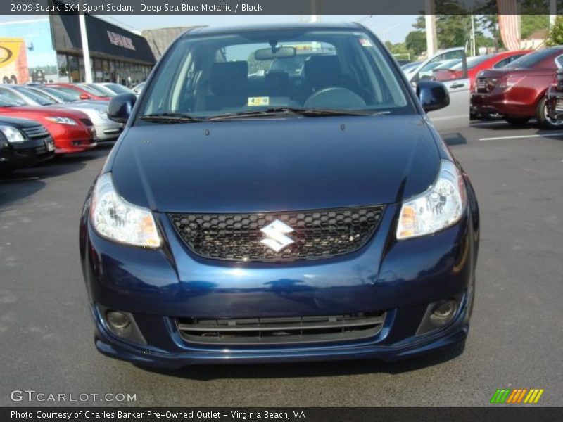 Deep Sea Blue Metallic / Black 2009 Suzuki SX4 Sport Sedan