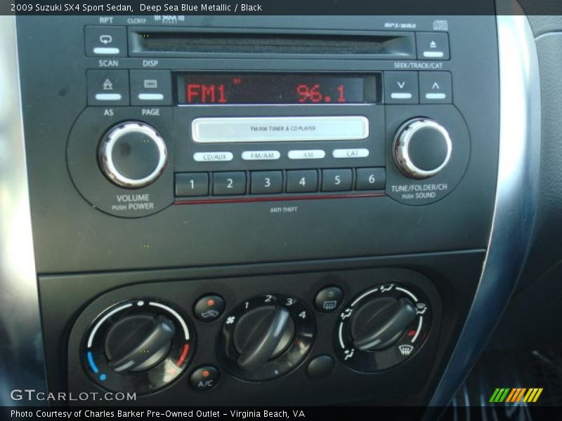 Deep Sea Blue Metallic / Black 2009 Suzuki SX4 Sport Sedan