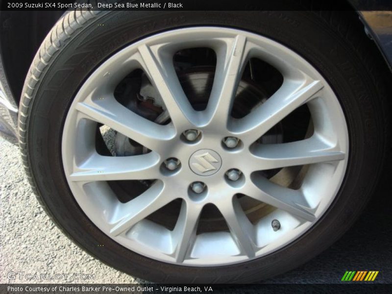Deep Sea Blue Metallic / Black 2009 Suzuki SX4 Sport Sedan