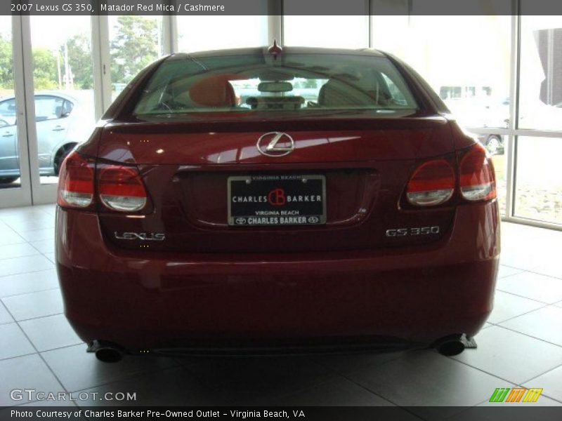 Matador Red Mica / Cashmere 2007 Lexus GS 350
