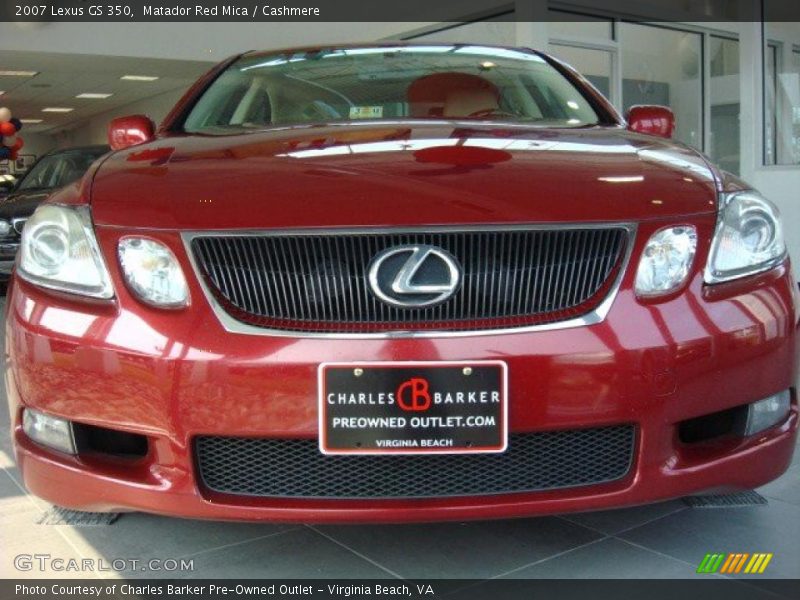 Matador Red Mica / Cashmere 2007 Lexus GS 350