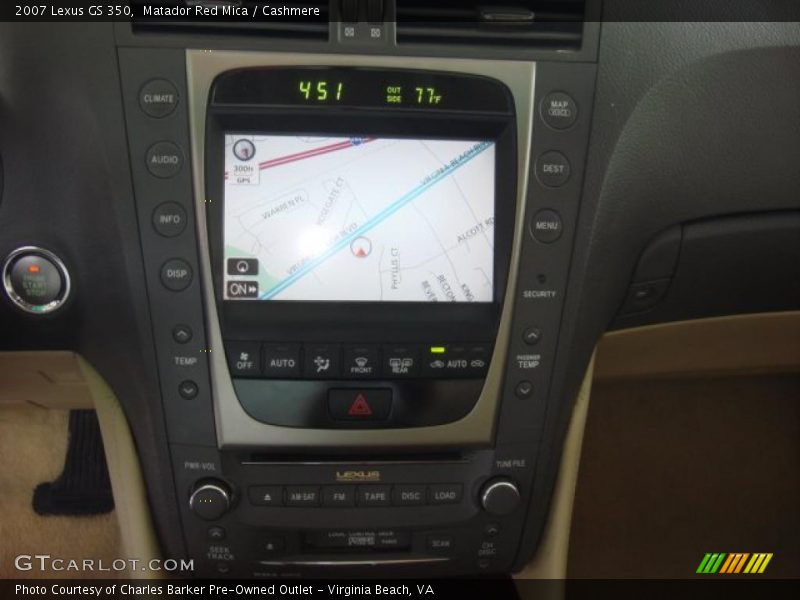 Matador Red Mica / Cashmere 2007 Lexus GS 350