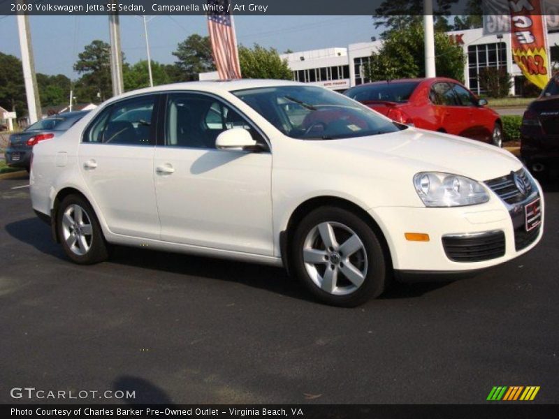 Campanella White / Art Grey 2008 Volkswagen Jetta SE Sedan