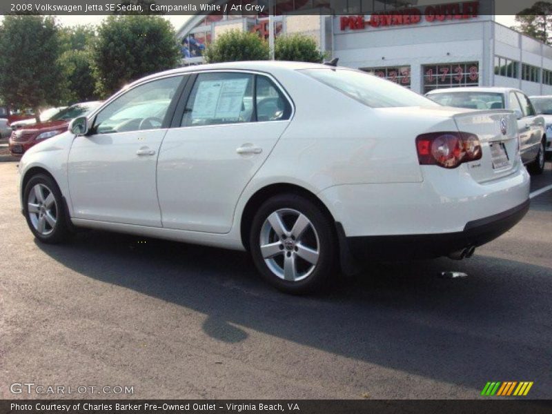 Campanella White / Art Grey 2008 Volkswagen Jetta SE Sedan