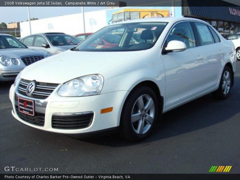 Campanella White / Art Grey 2008 Volkswagen Jetta SE Sedan
