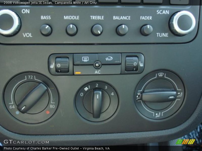 Campanella White / Art Grey 2008 Volkswagen Jetta SE Sedan