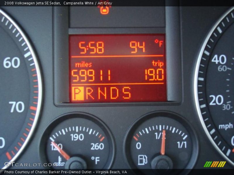 Campanella White / Art Grey 2008 Volkswagen Jetta SE Sedan