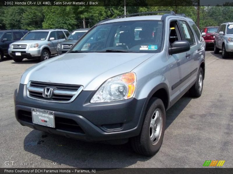 Satin Silver Metallic / Black 2002 Honda CR-V LX 4WD