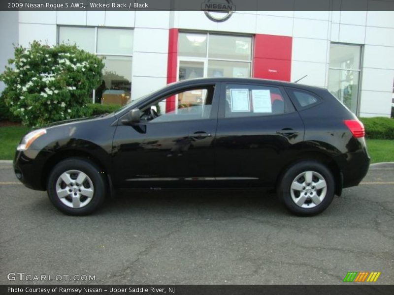Wicked Black / Black 2009 Nissan Rogue S AWD