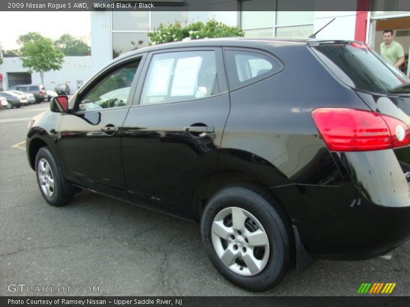 Wicked Black / Black 2009 Nissan Rogue S AWD