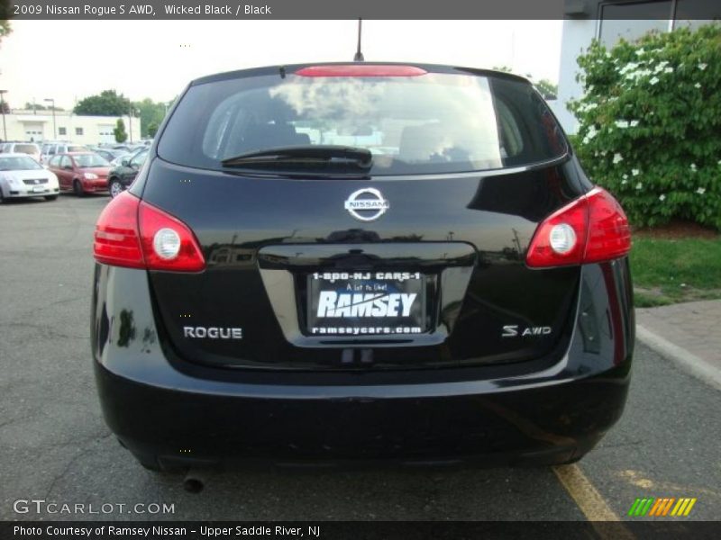 Wicked Black / Black 2009 Nissan Rogue S AWD