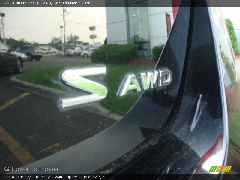 Wicked Black / Black 2009 Nissan Rogue S AWD