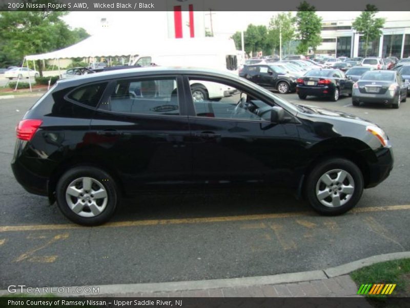 Wicked Black / Black 2009 Nissan Rogue S AWD
