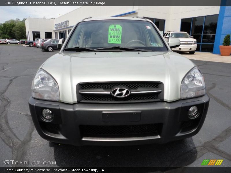 Desert Sage Metallic / Beige 2007 Hyundai Tucson SE 4WD