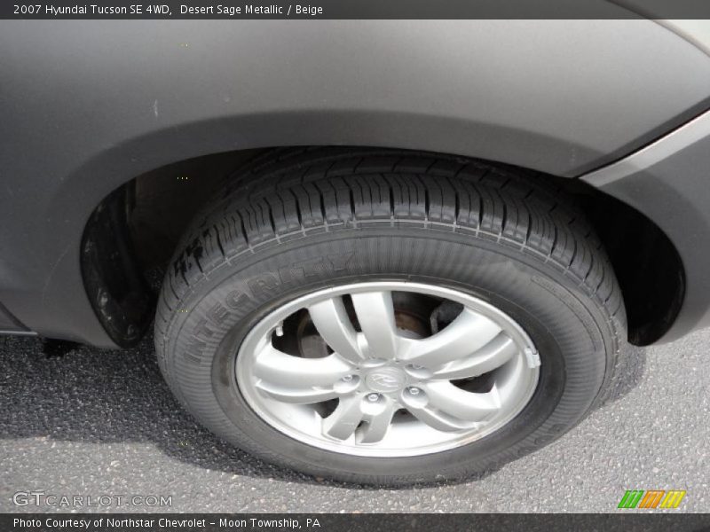 Desert Sage Metallic / Beige 2007 Hyundai Tucson SE 4WD