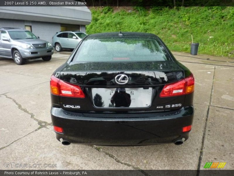 Obsidian Black / Black 2007 Lexus IS 250 AWD