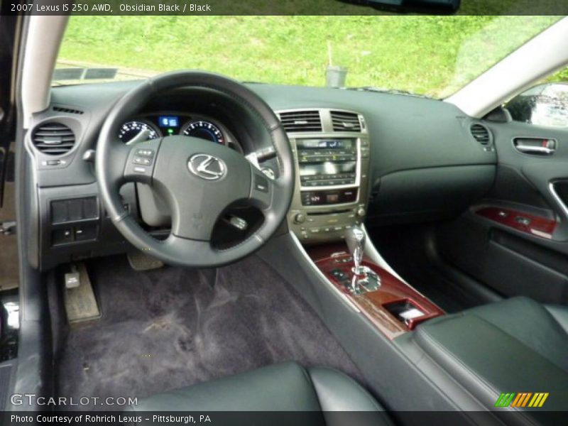 Obsidian Black / Black 2007 Lexus IS 250 AWD