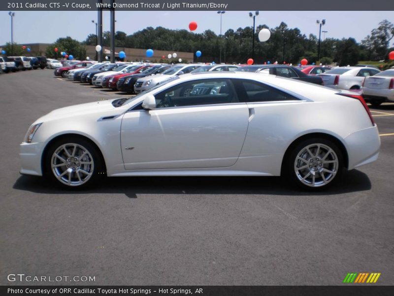 White Diamond Tricoat / Light Titanium/Ebony 2011 Cadillac CTS -V Coupe